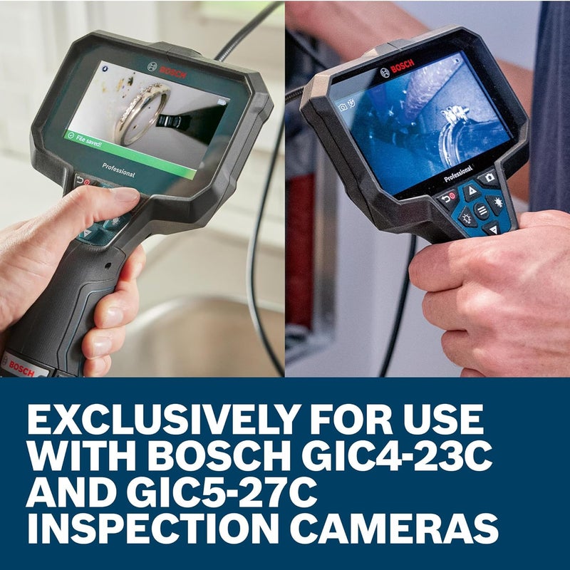 BOSCH GIC-CC5-8D Inspection Camera Cable - 5 Ft. Dual Lens, High-Resolution 1280x720 px, IP67 Rated for Durable Performance, Perfect for HVAC, Auto Mechanic & Home Inspections - Image 2